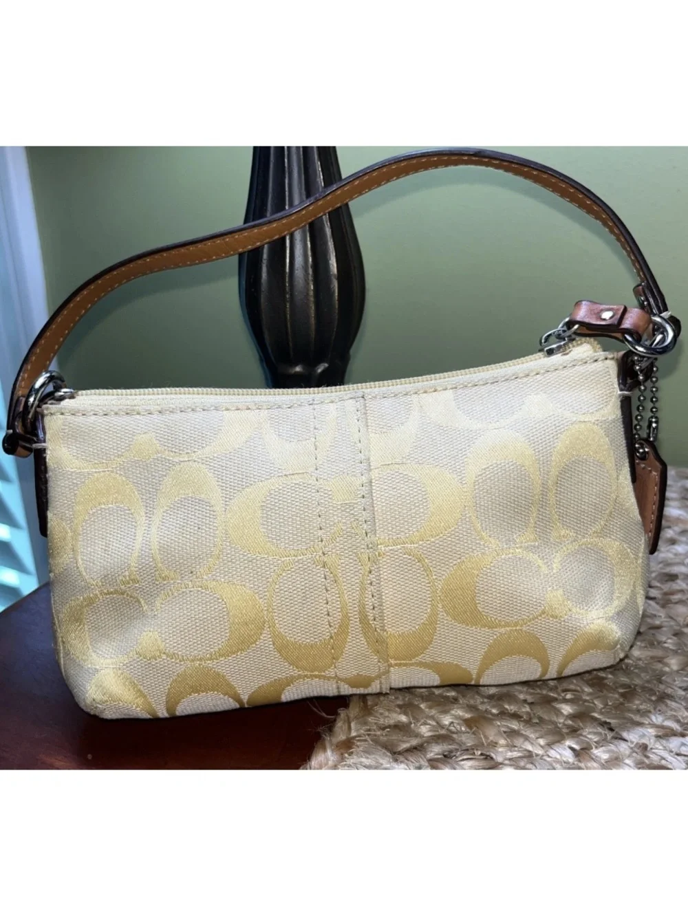 Y2K Signature C YELLOW MINI PURSE BAGUETTE RARE!! TIK TOK MARCH 2026